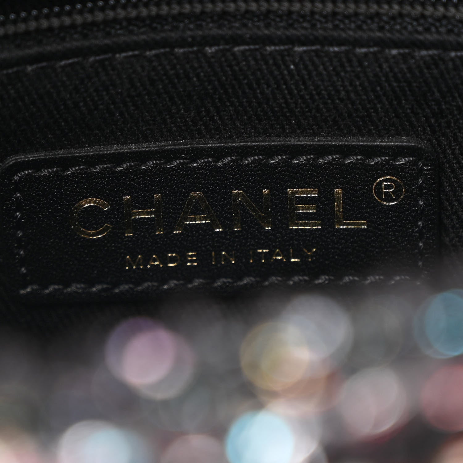 Tweed Sequin Mini Coco Handle Flap Black