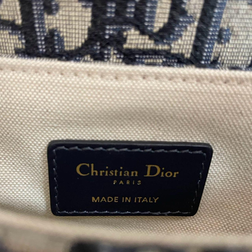 Dior Saddle Bag Mini Blue Oblique Jacquard With Shoulder Strap From 2019