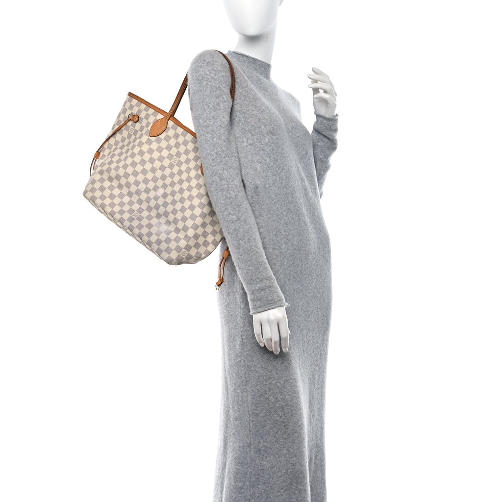 Damier Azur Neo Neverfull MM Rose Ballerine