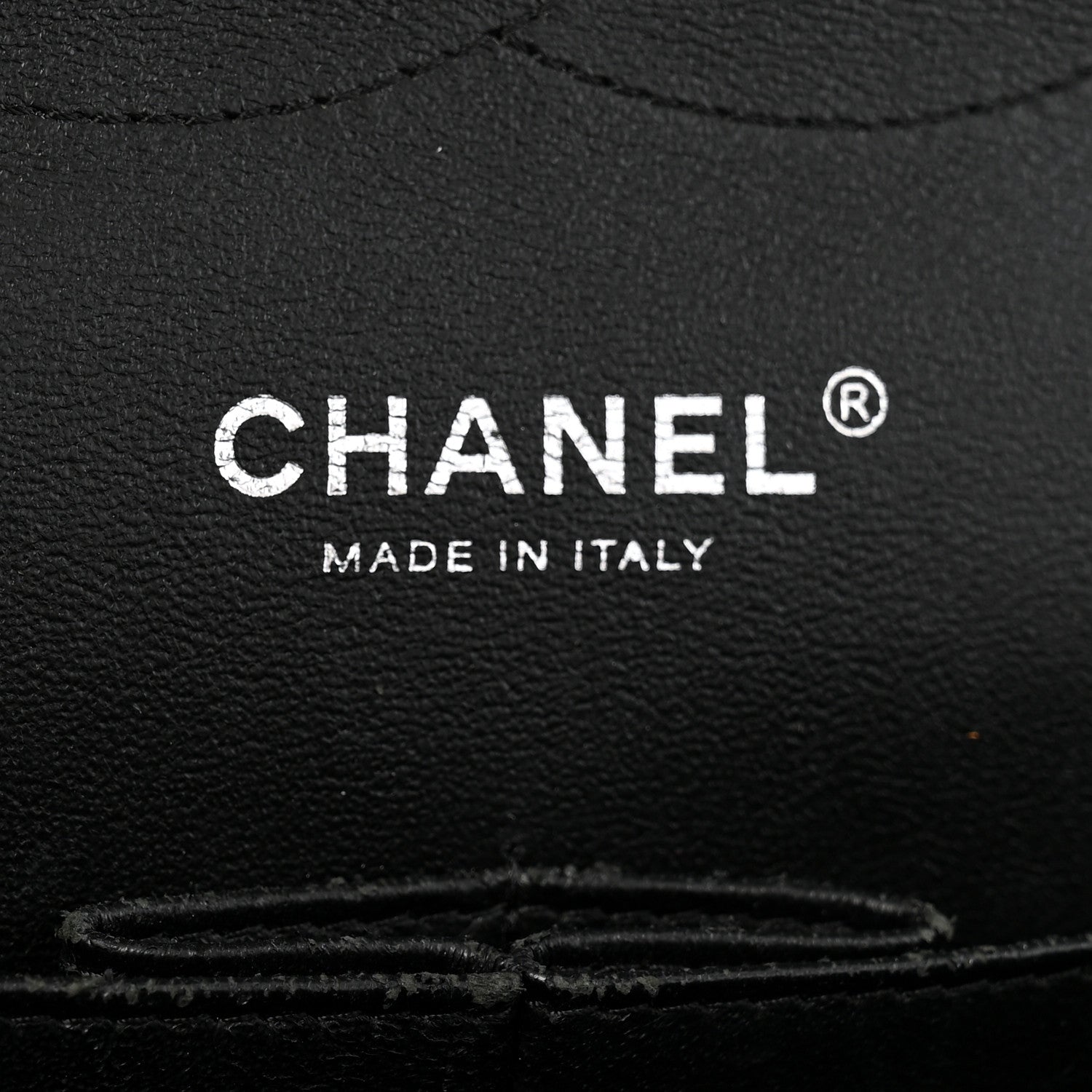 Patent Quilted Jumbo Double Flap Black
