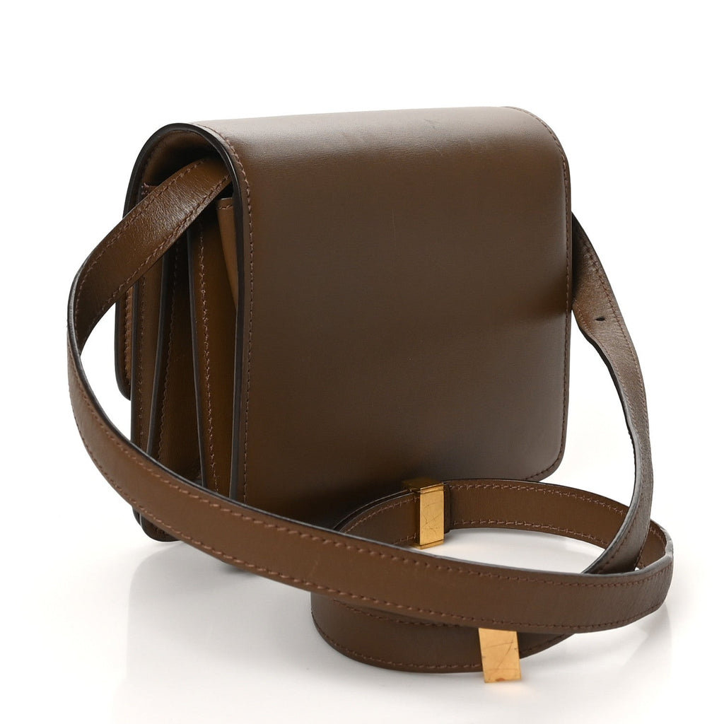 Smooth Calfskin Small Classic Box Flap Bag Camel