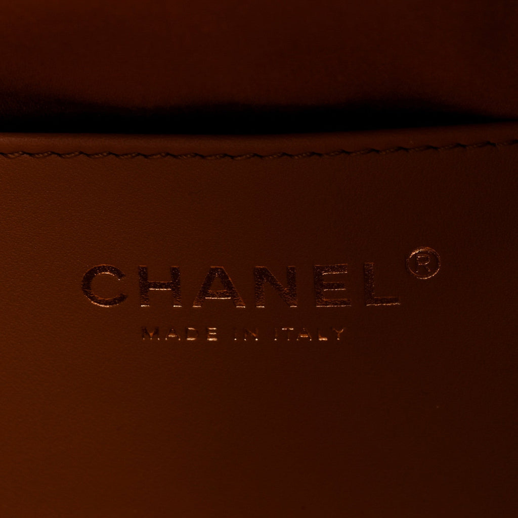 Caviar Quilted Small Chanel 25 Handbag Brown