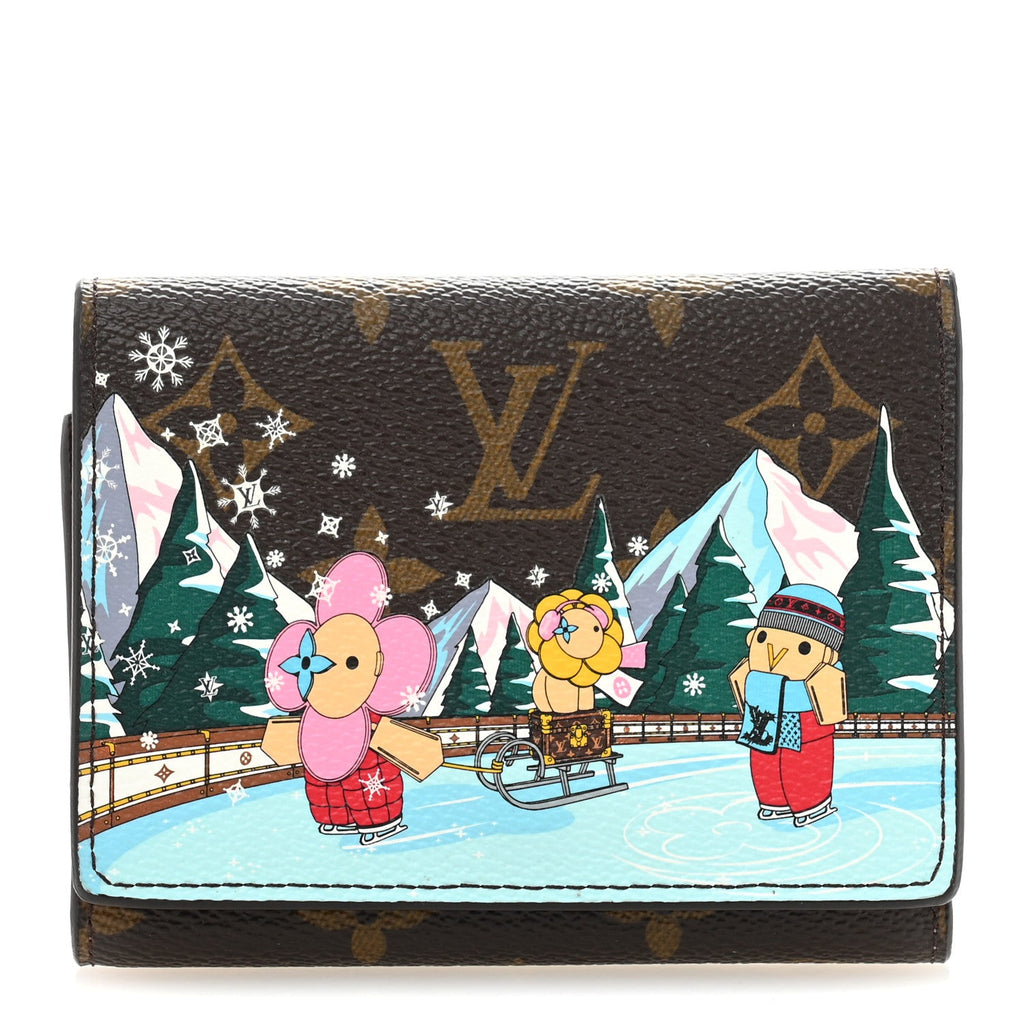 Monogram 2023 Christmas Animation Alpine Victorine Wallet Wisteria Pink