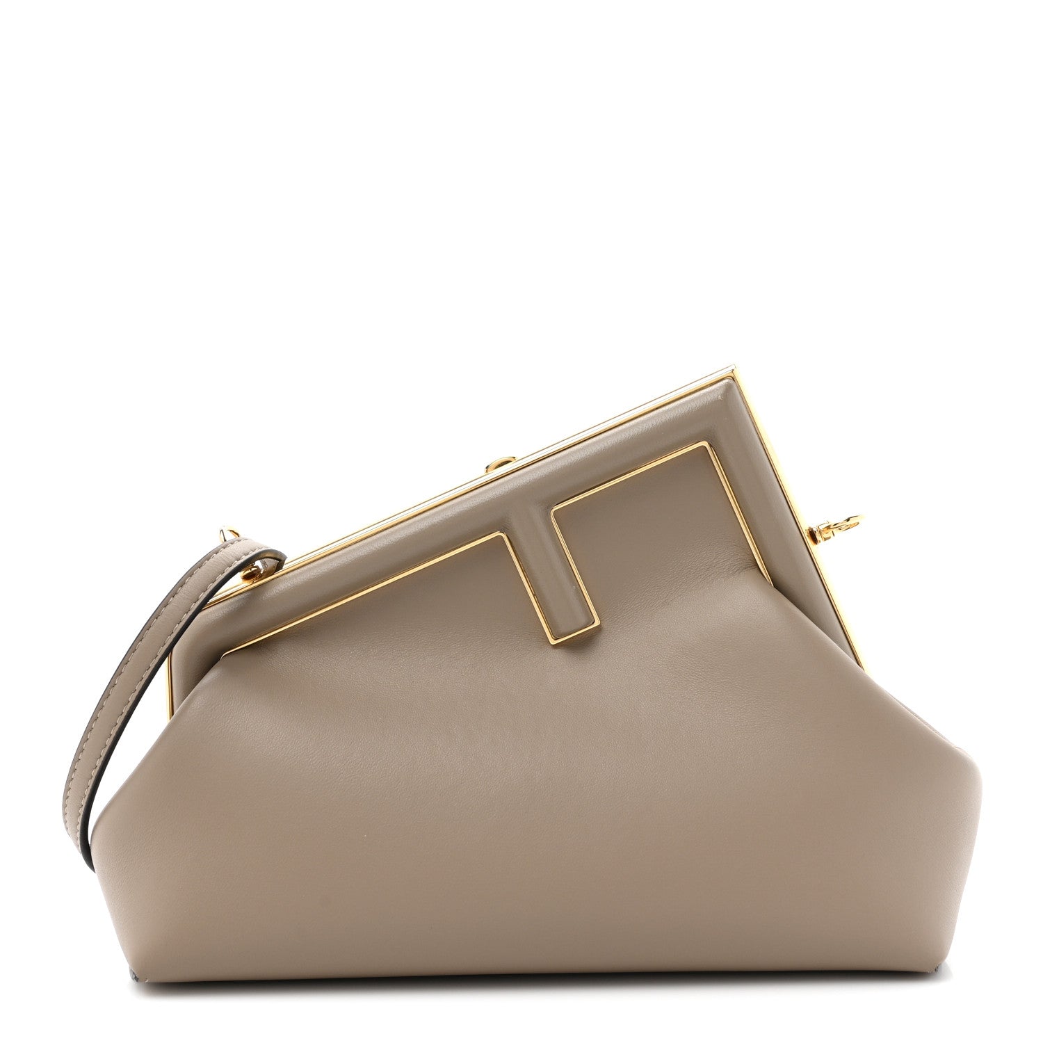 Shiny Nappa Small Fendi First Dove Gray