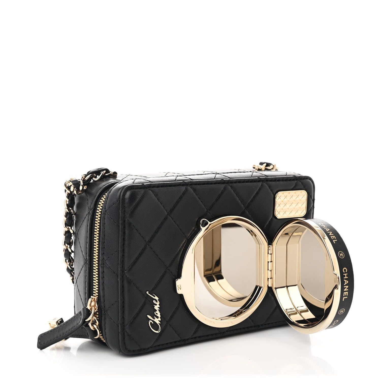Lambskin Quilted Coco Click Bag Black