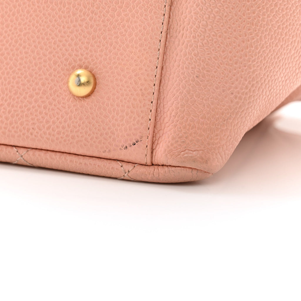 Caviar Quilted Petit Timeless Shopping Tote PTT Pink