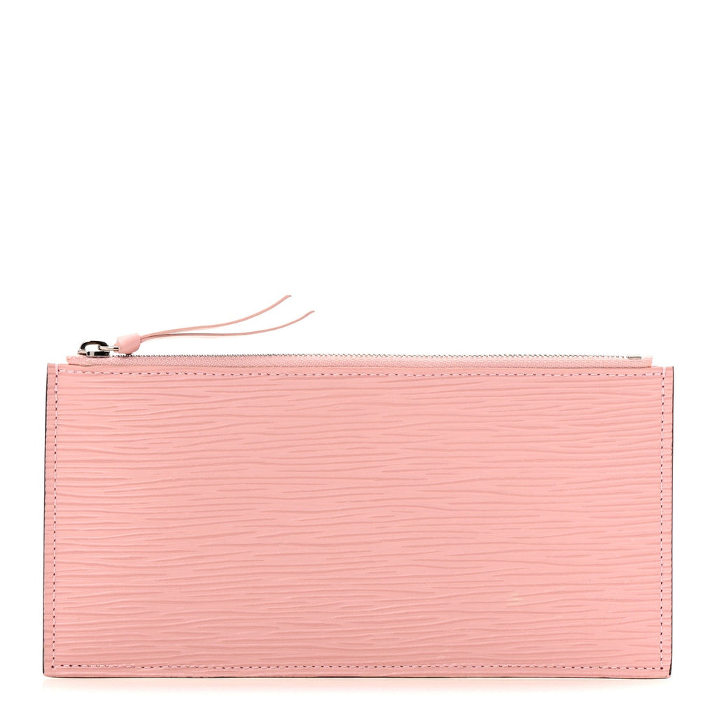 Epi Felicie Chain Wallet Zippered Insert Rose Ballerine