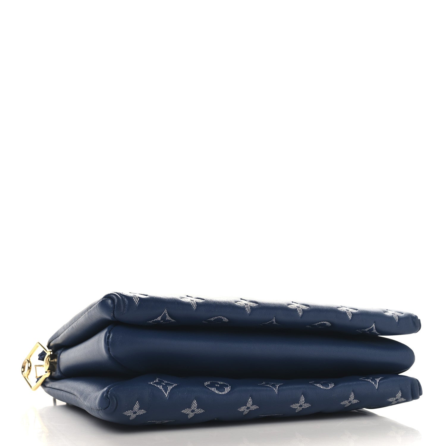Lambskin Embossed Monogram Coussin PM Denim Blue