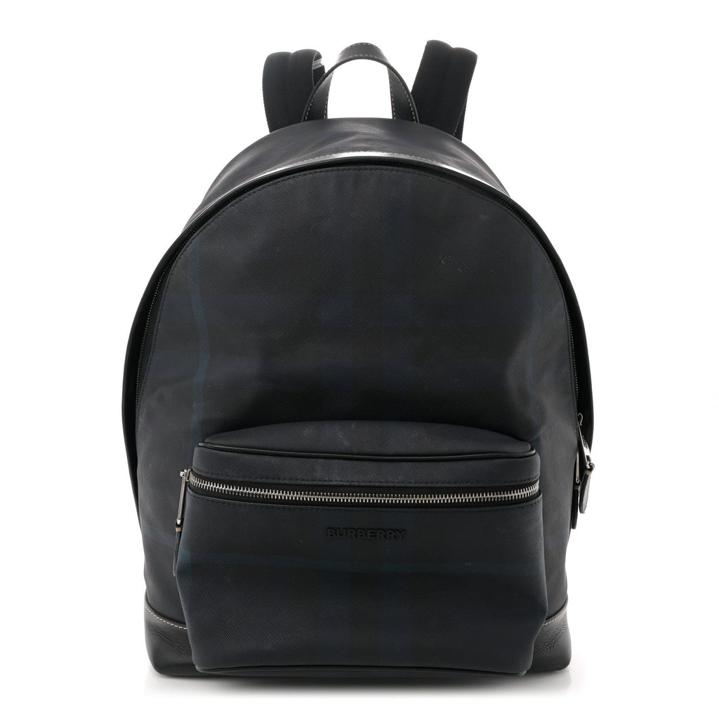 E-Canvas Check Jett Backpack Navy Blue