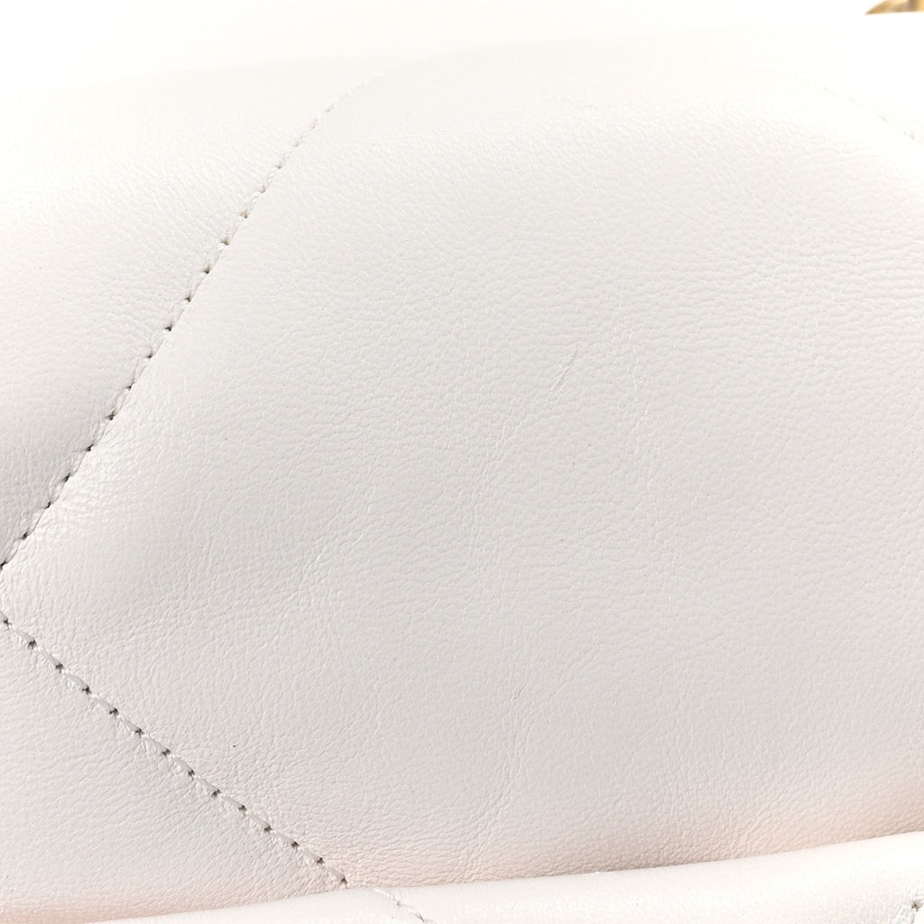 Lambskin Quilted Medium Chanel 19 Flap White