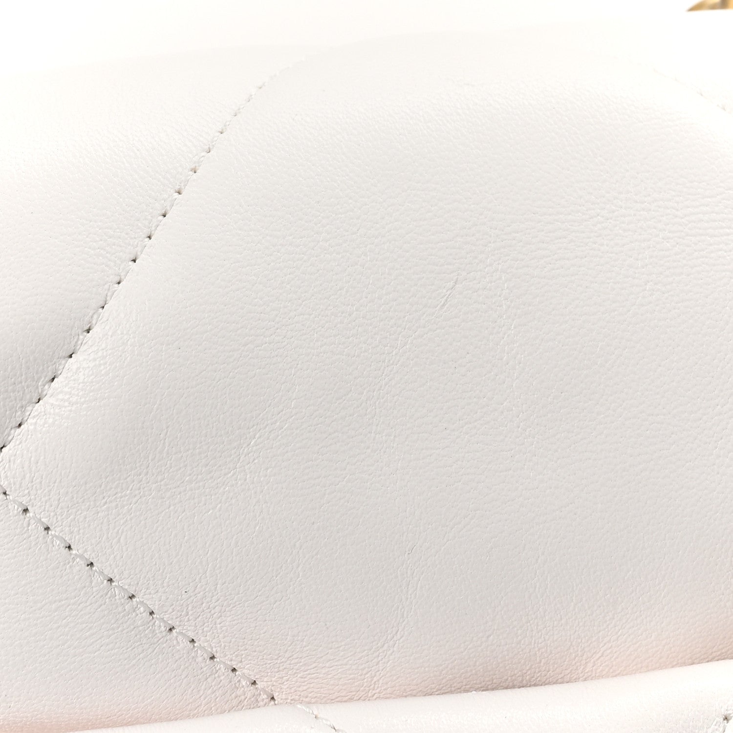 Lambskin Quilted Medium Chanel 19 Flap White