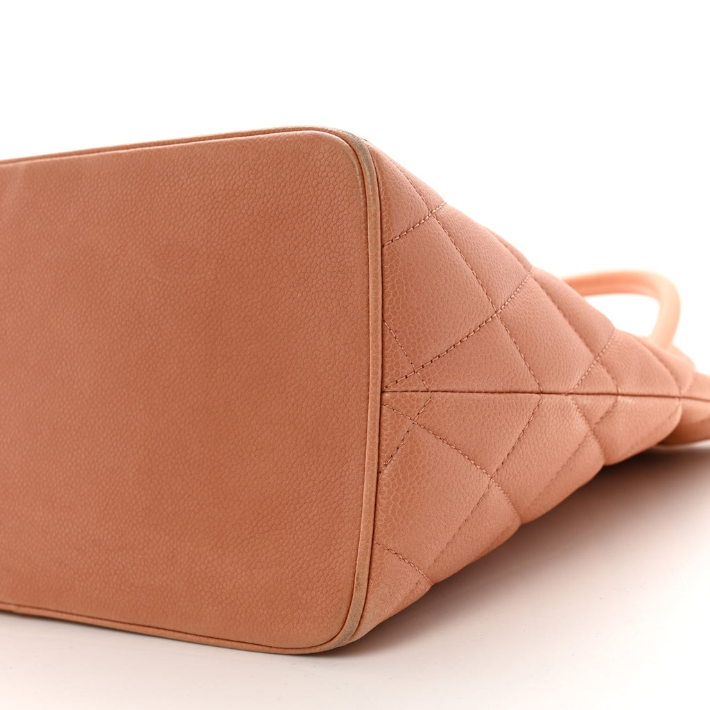 Caviar Quilted Medallion Tote Pink