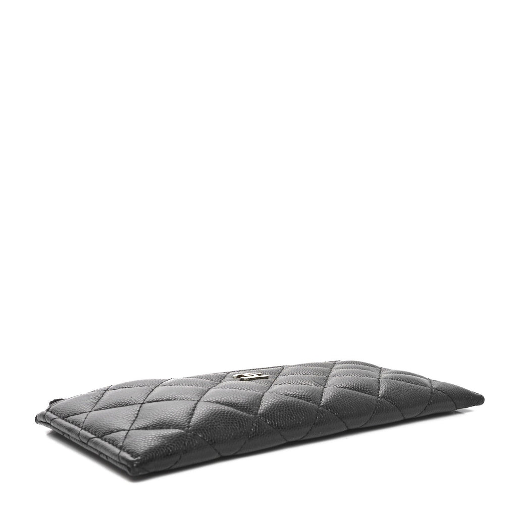 Caviar Quilted Classic Zip Pouch Black