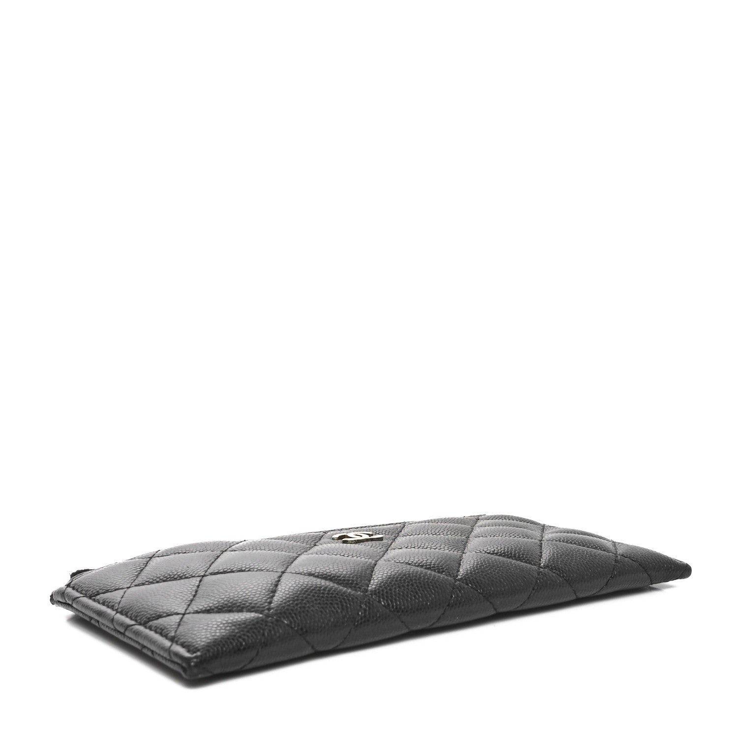 Caviar Quilted Classic Zip Pouch Black