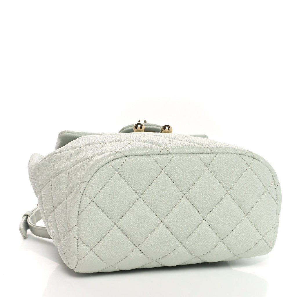 Caviar Quilted Mini Urban Spirit Backpack Light Blue
