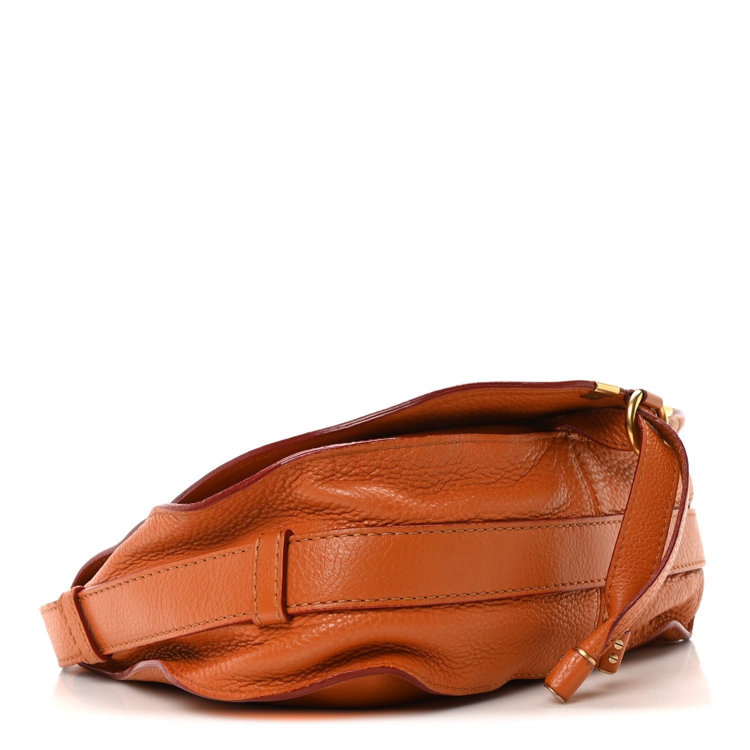 Calfskin Medium Marcie Round Crossbody Bag Indian Summer