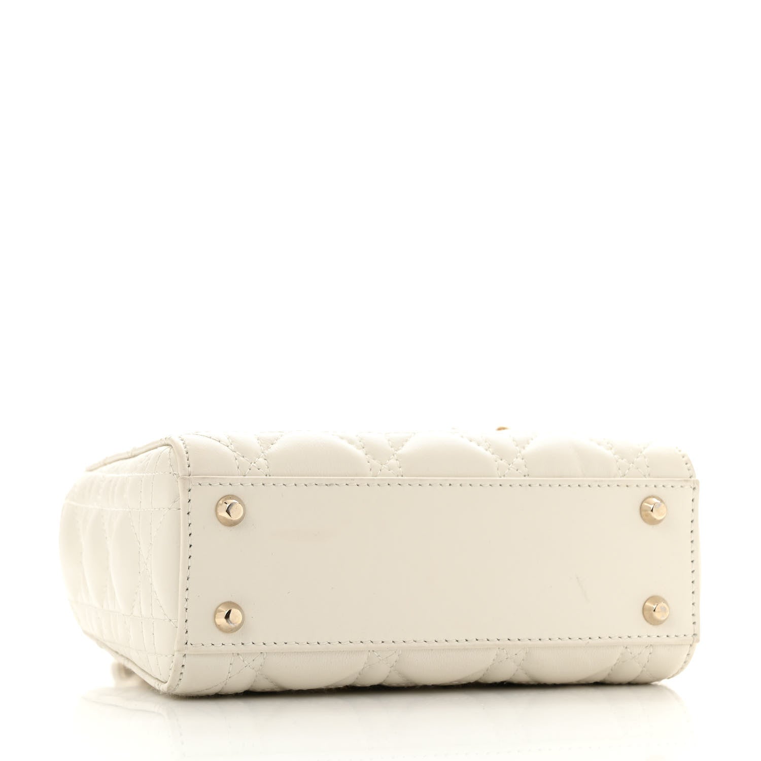 Lambskin Cannage Mini Lady Dior White