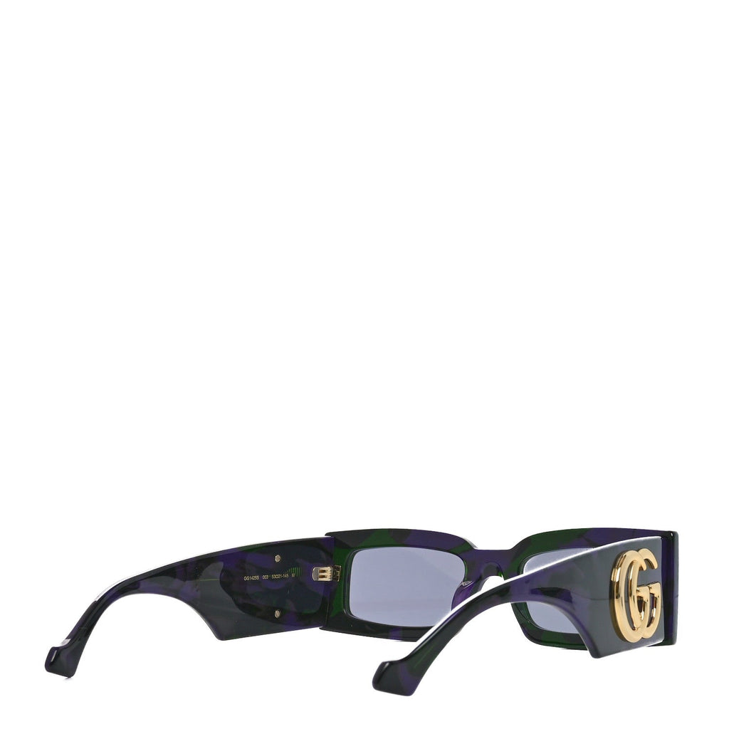 Acetate Rectangular Sunglasses GG1425S Havana Purple Green