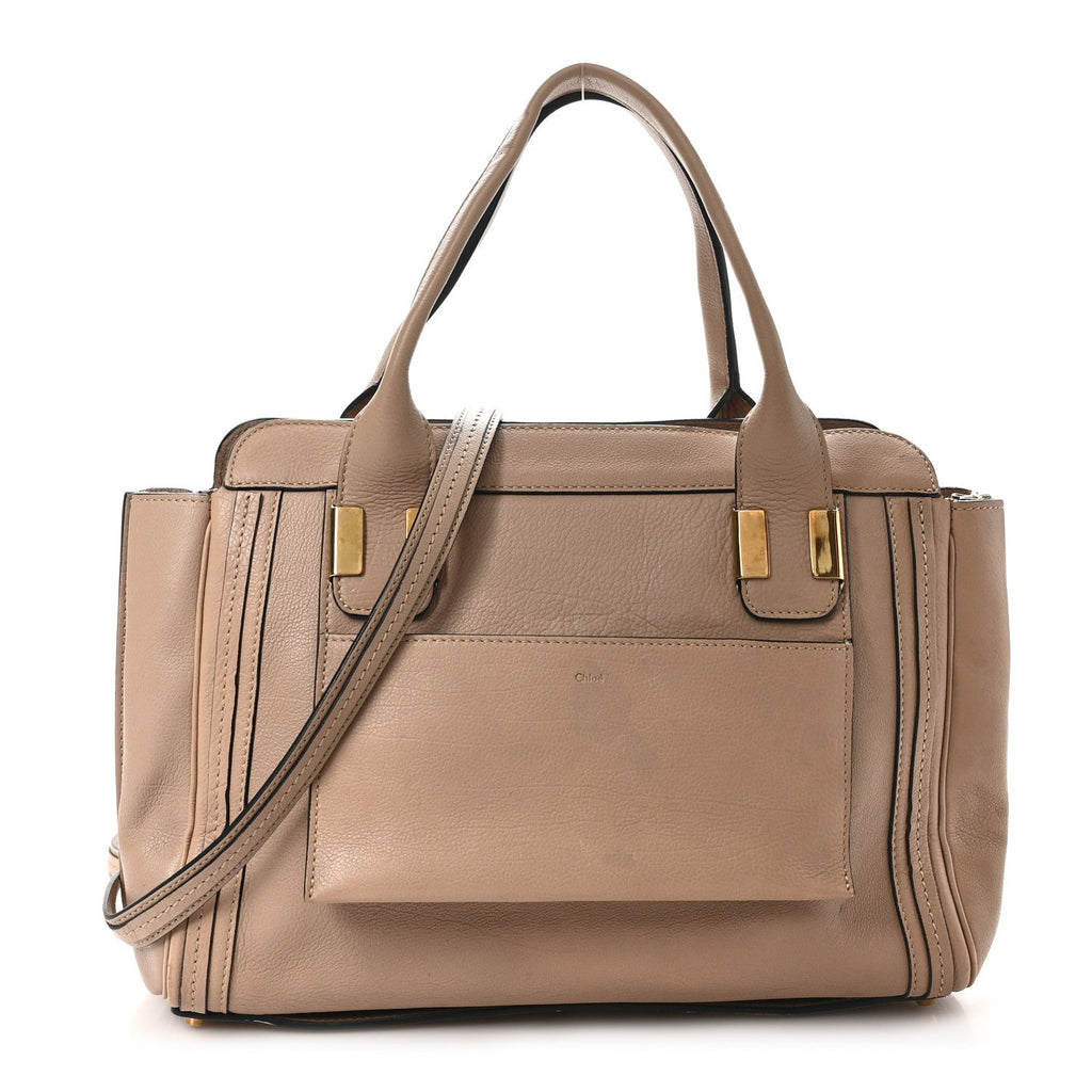 Calfskin Medium Alice Satchel Beige