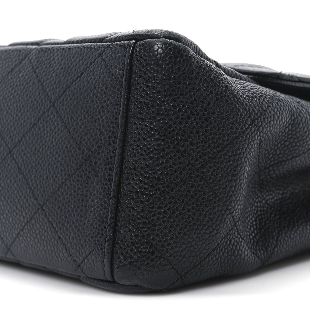 Caviar Quilted Maxi Single Flap Black