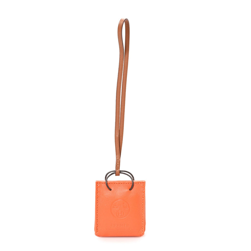Milo Lambskin Swift Shopping Bag Charm Feu Gold