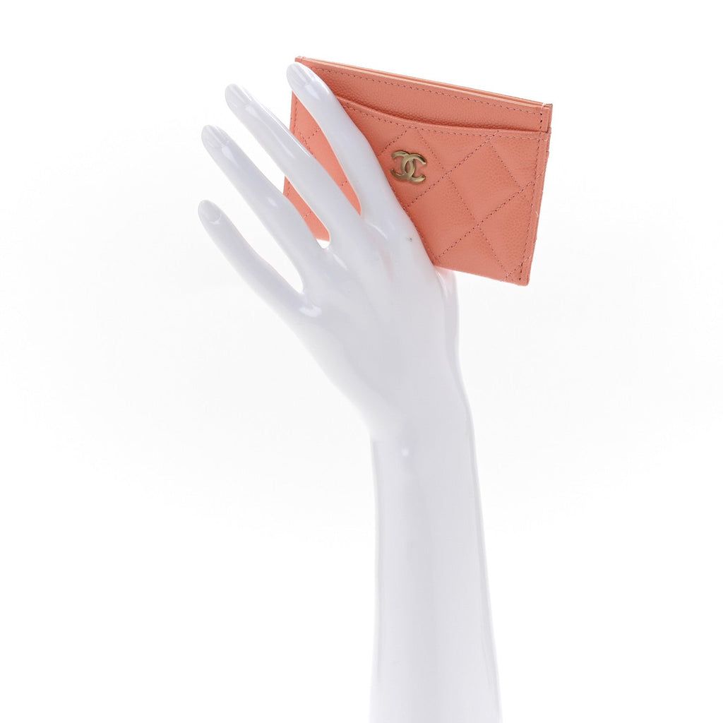 Caviar Quilted  Holder Orange