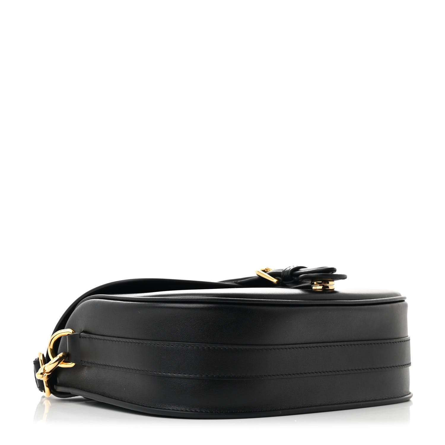 Box Calfskin Medium Bobby Flap Black