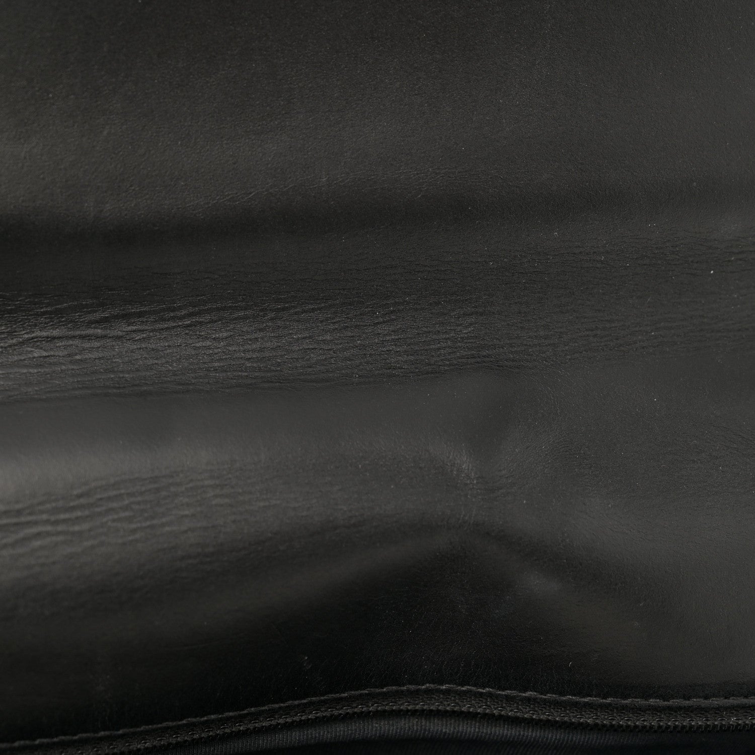 Glazed Calfskin Large Boy Flap Black