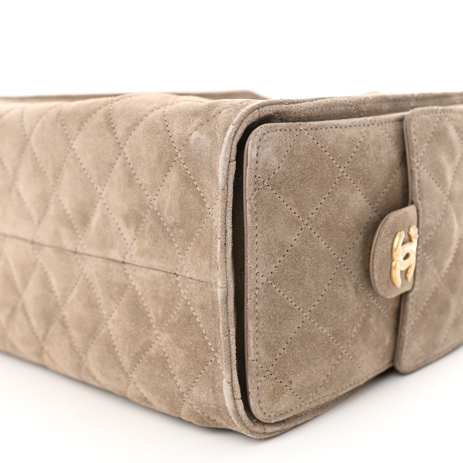 Suede Quilted Small Chanel 25 Handbag Dark Grey