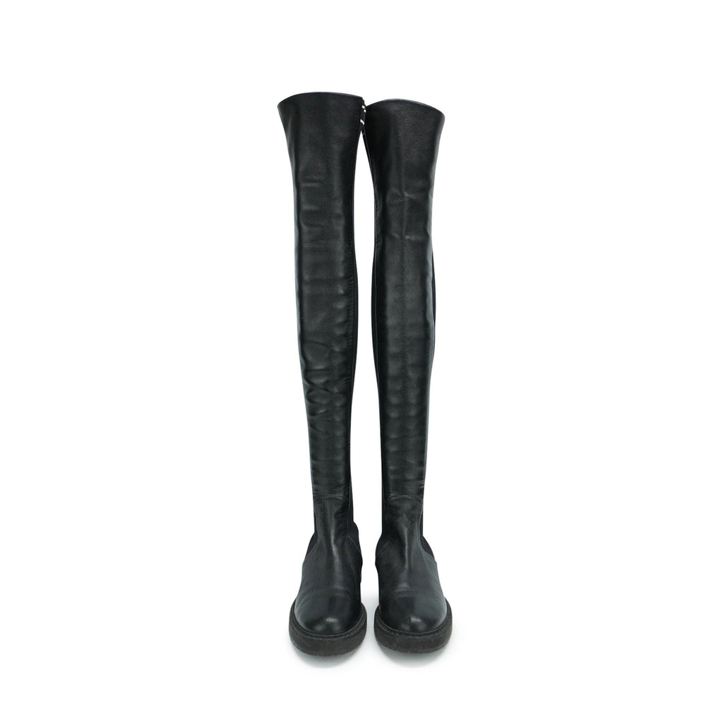 Fendi Ribbed Thigh-High Boots - Women's 39