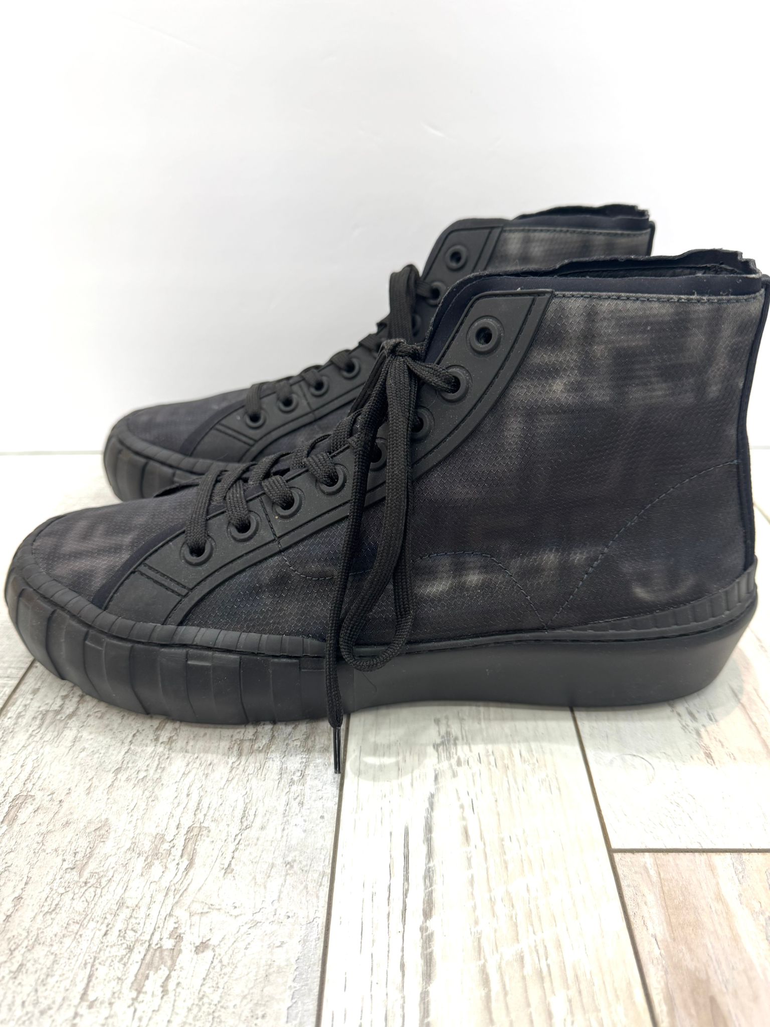 FENDI FABRIC JACQUARD FF FORCE HIGH TOP SNEAKERS
