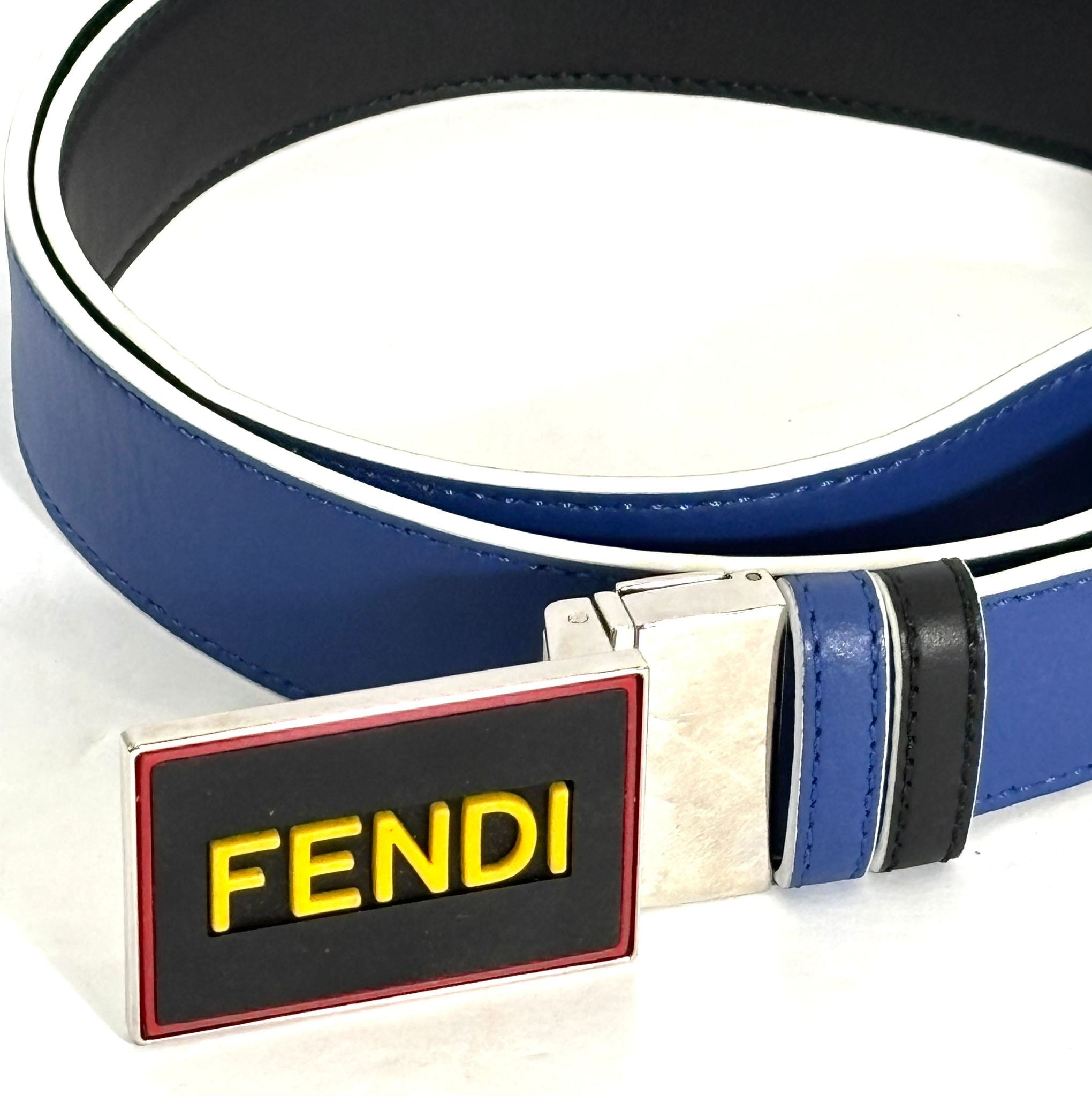 FENDI LOGO LEATHER BELT