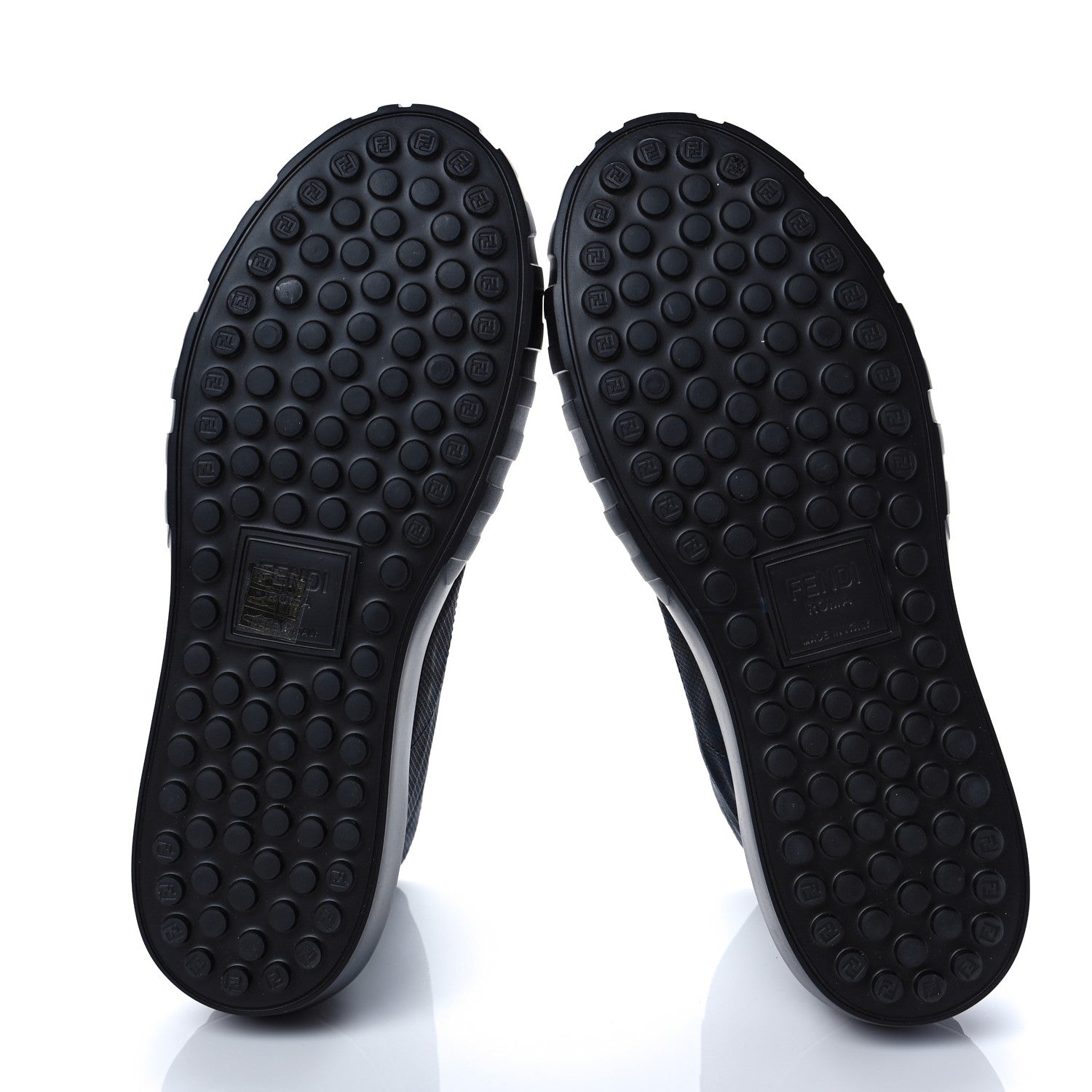 FENDI FABRIC JACQUARD FF FORCE HIGH TOP SNEAKERS