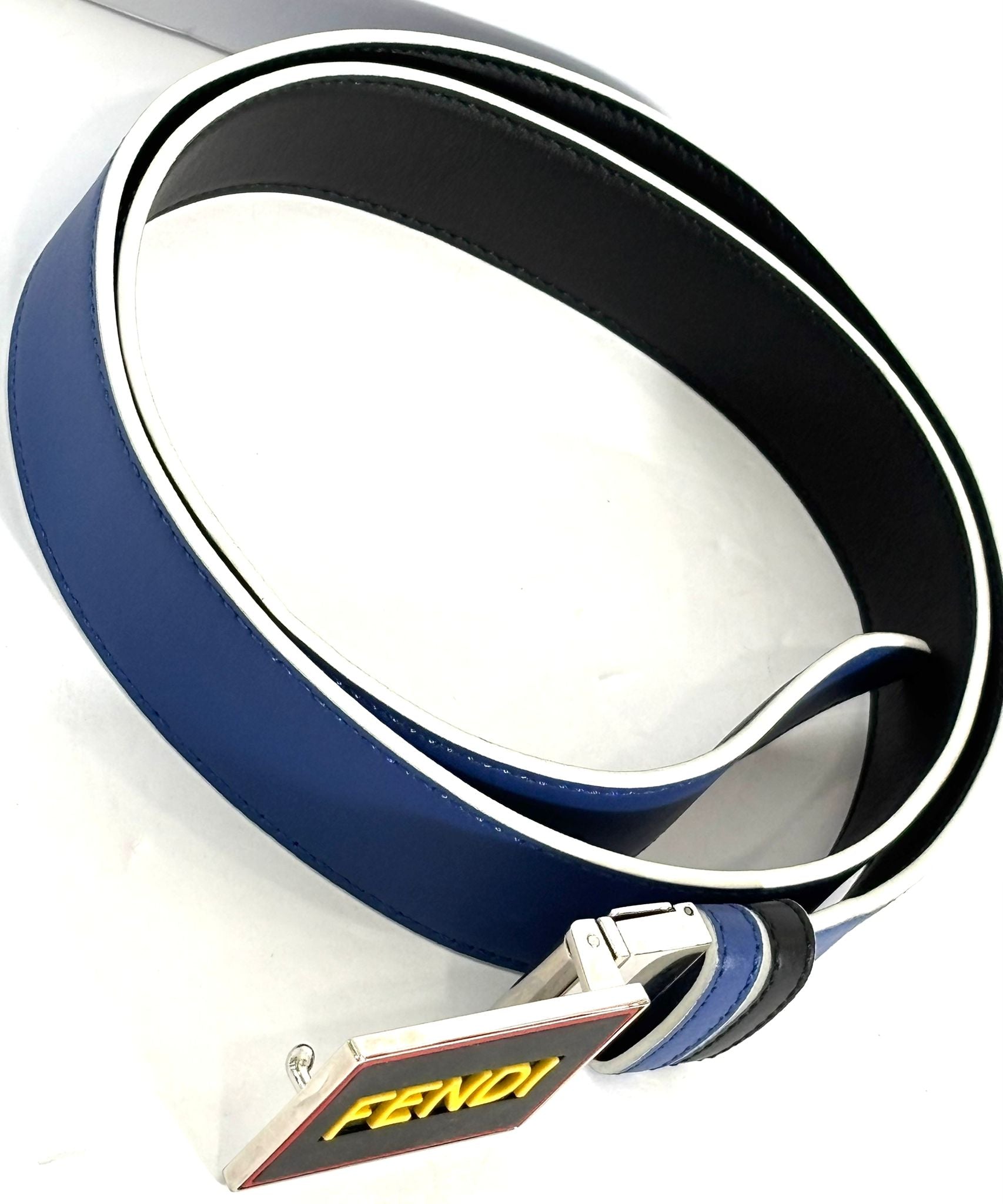 FENDI LOGO LEATHER BELT