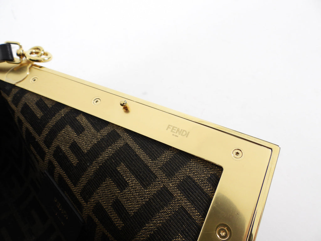 Fendi Black Smooth Leather Small First Bag