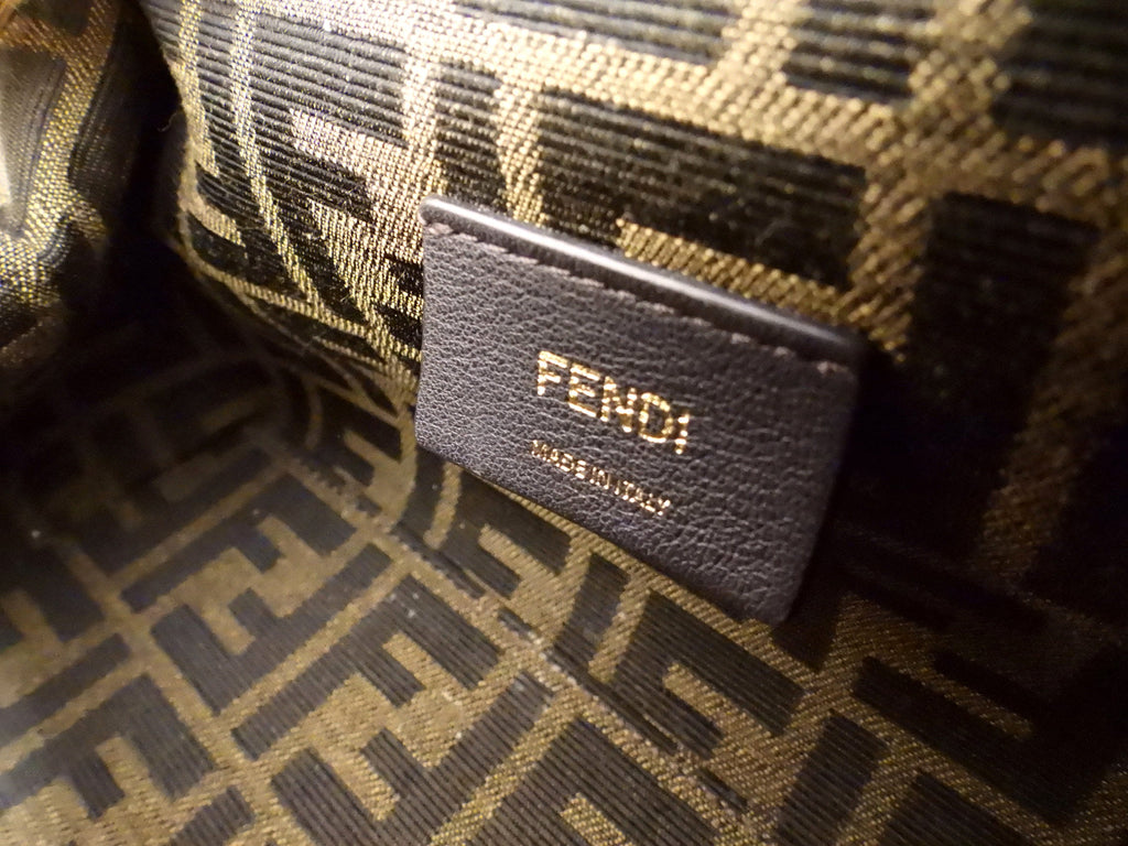 Fendi Black Smooth Leather Small First Bag