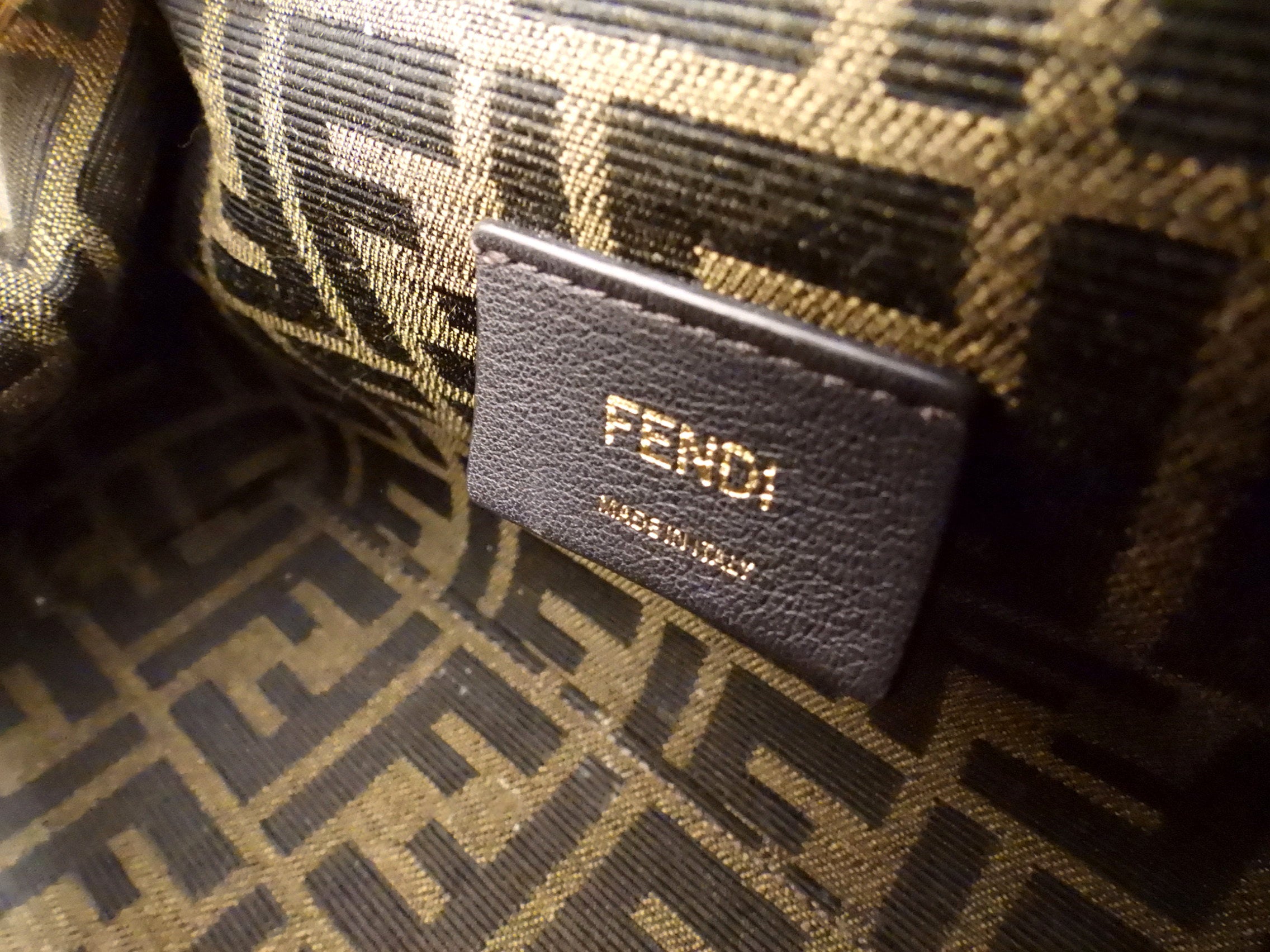 Fendi Black Smooth Leather Small First Bag