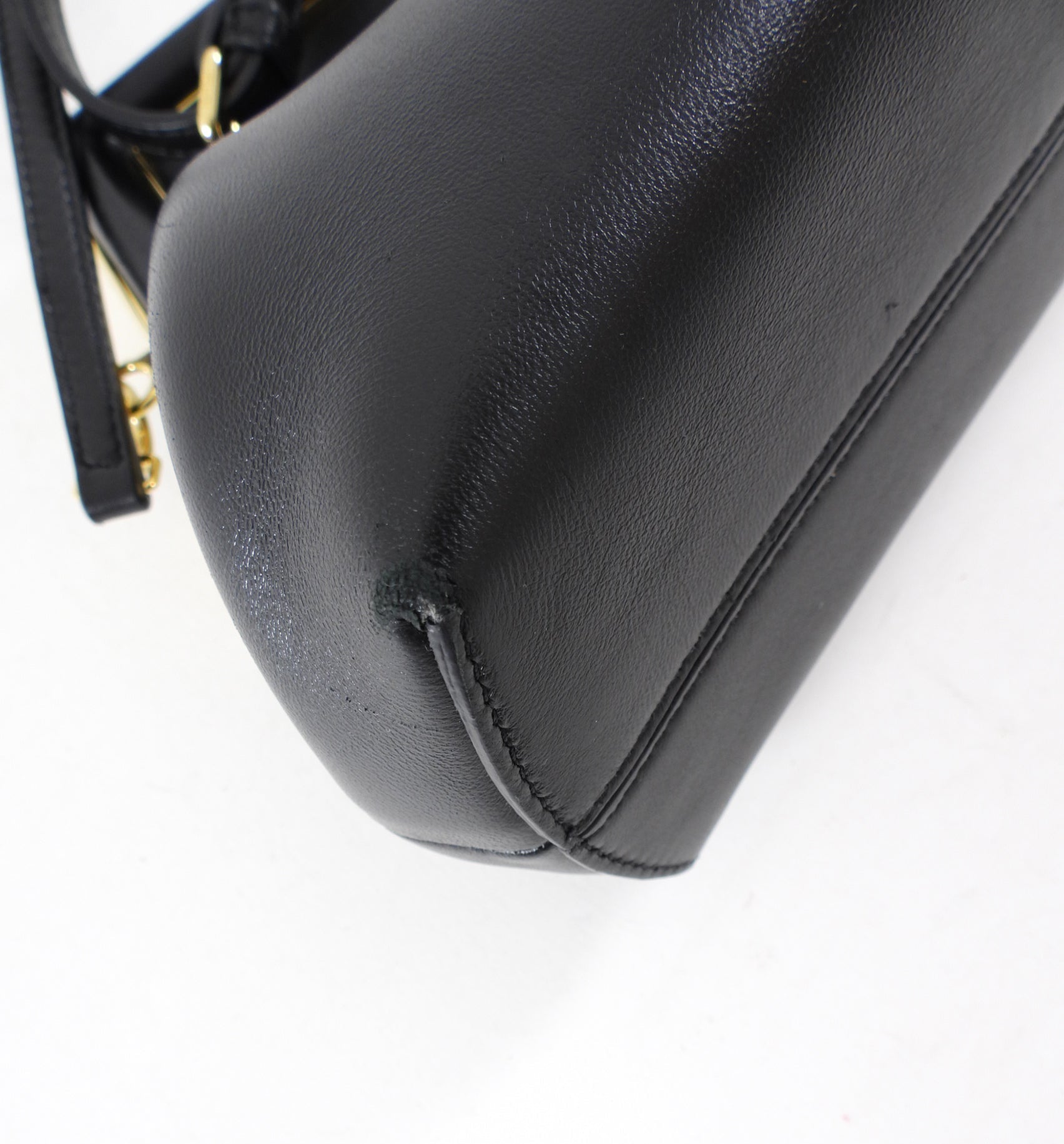Fendi Black Smooth Leather Small First Bag