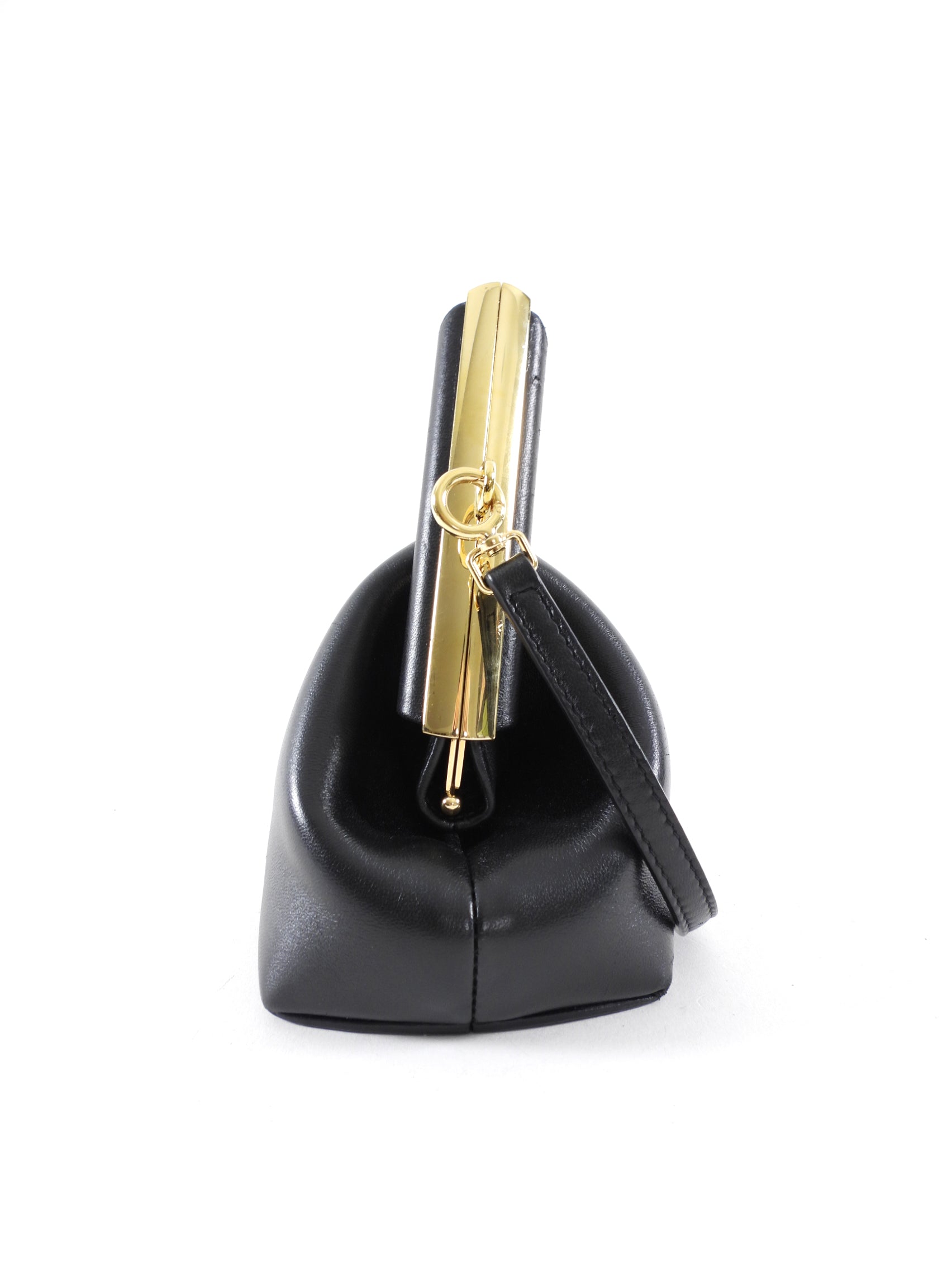 Fendi Black Smooth Leather Small First Bag
