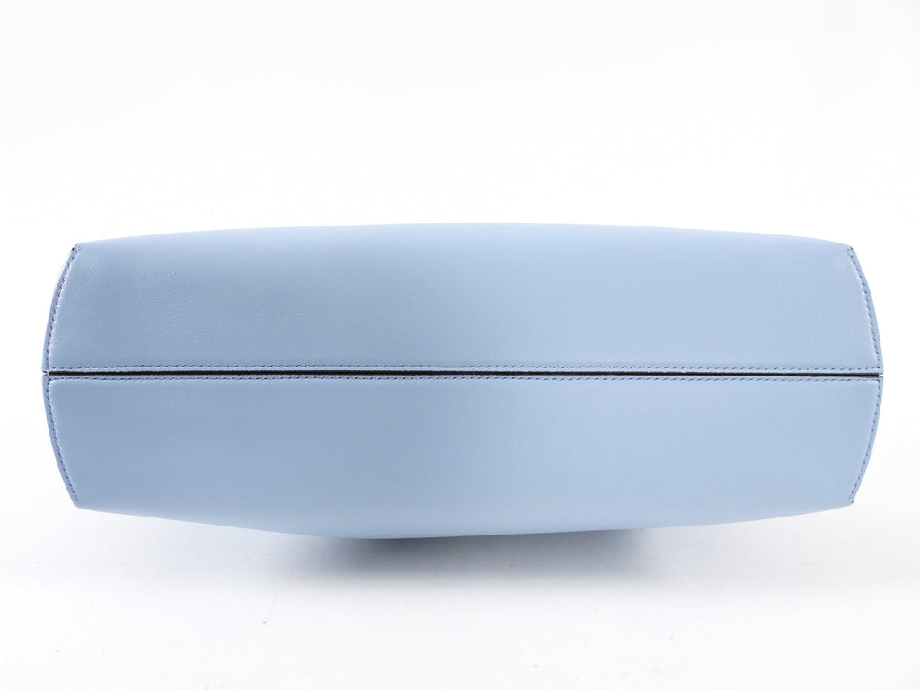 Fendi First Medium Light Blue Leather Frame Bag