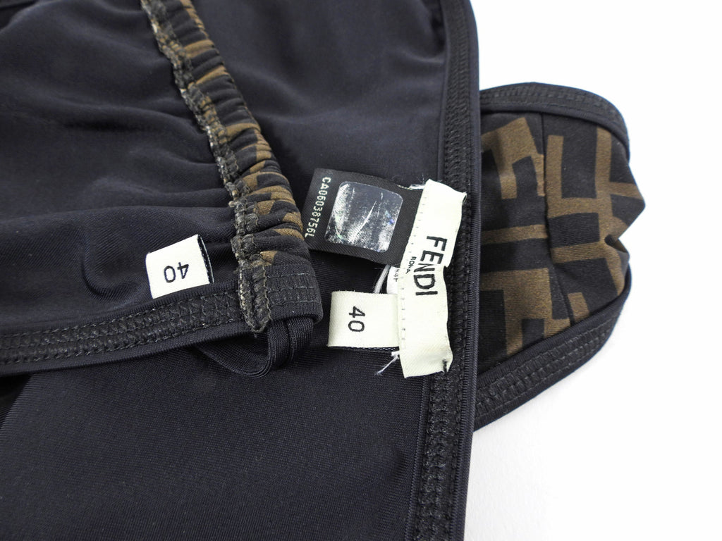 Fendi Brown and Brown FF Zucca Logo Bikini - IT40 / USA 4 / S