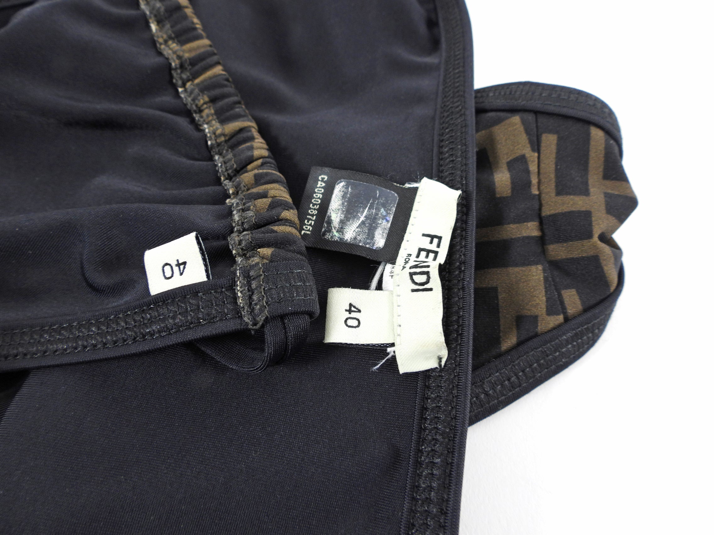 Fendi Brown and Brown FF Zucca Logo Bikini - IT40 / USA 4 / S