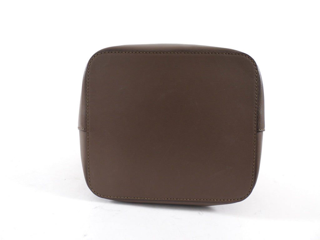 Fendi Brown Leather Mon Tresor Grand Bucket Bag