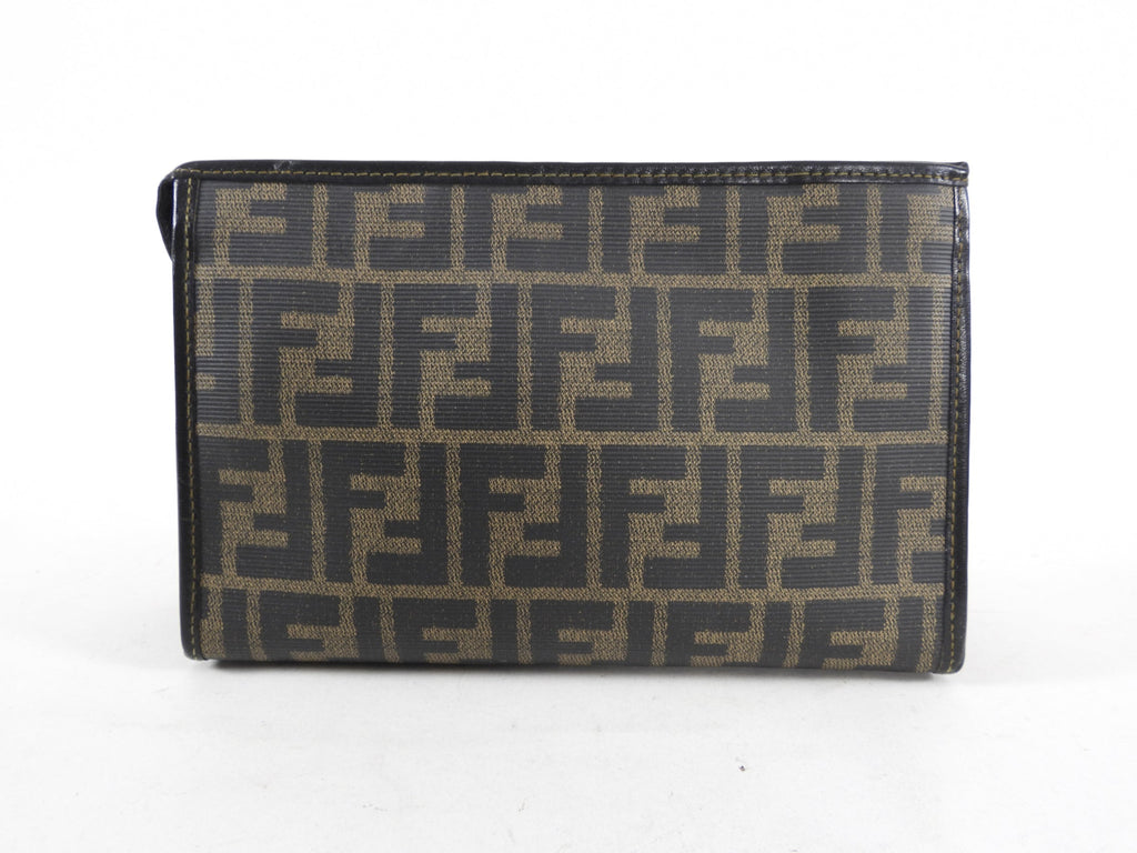 Fendi Vintage 1990’s Zucca Logo Cosmetic Pouch Case