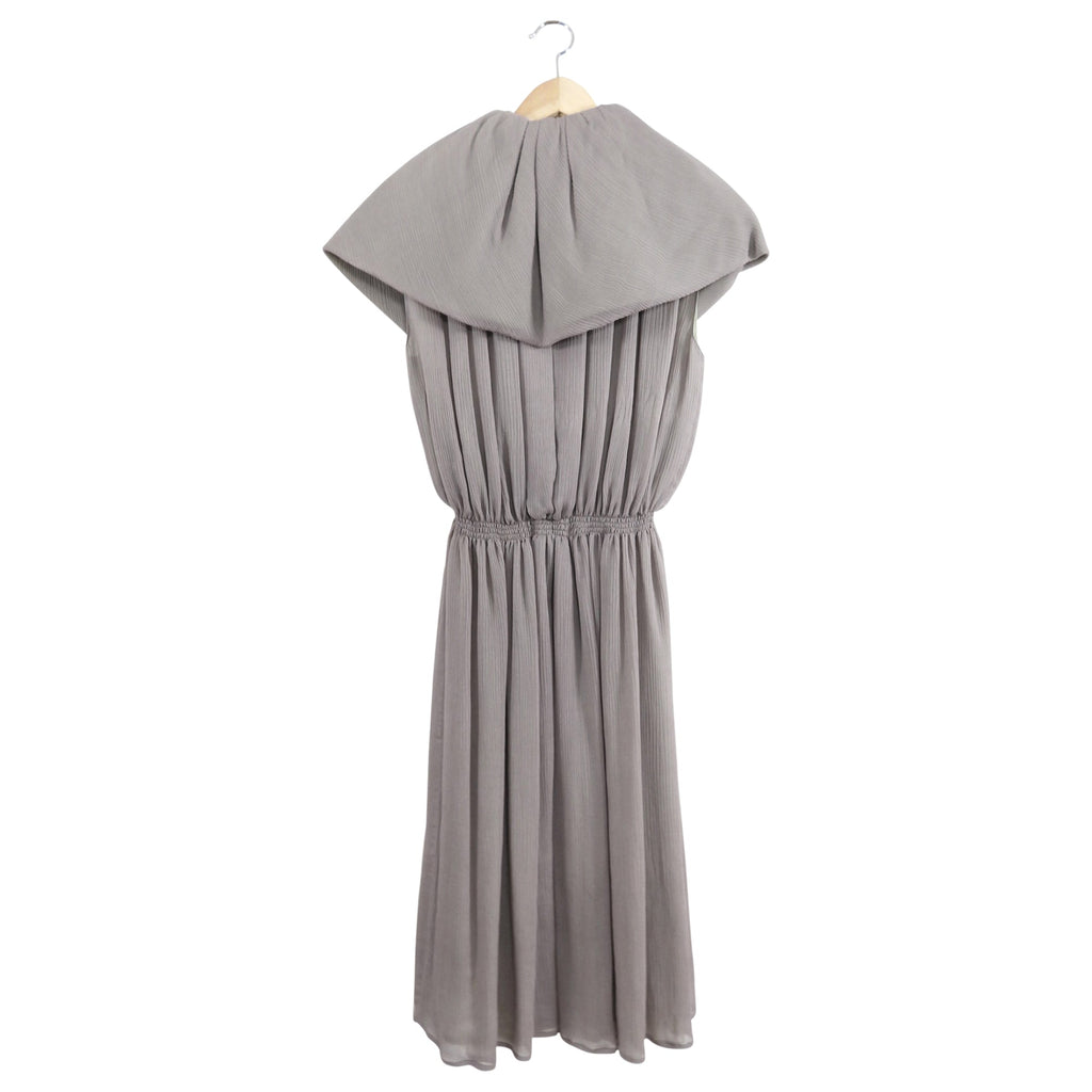 Fendi Taupe Grey and Sage Green Silk Chiffon Layered Dress - IT40 / XS / 2 / 4