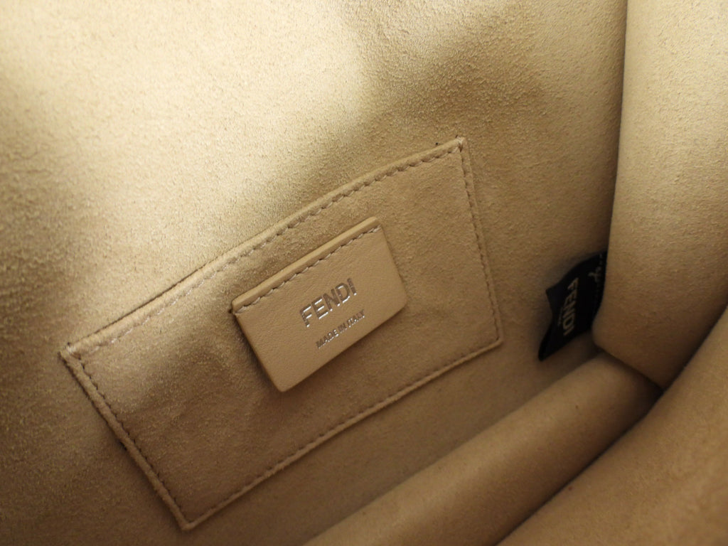Fendi Red Leather Kan I Small Chain Flap Bag