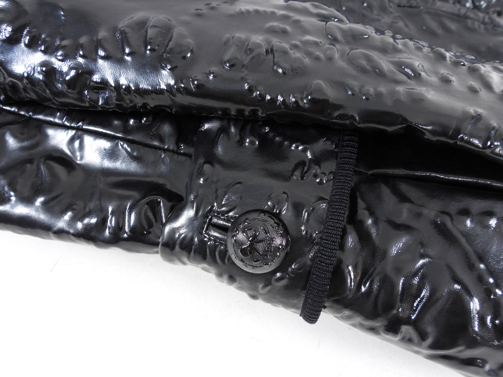 Fendi Black Molded Leather Zip Jacket - USA XS / 0 / 2