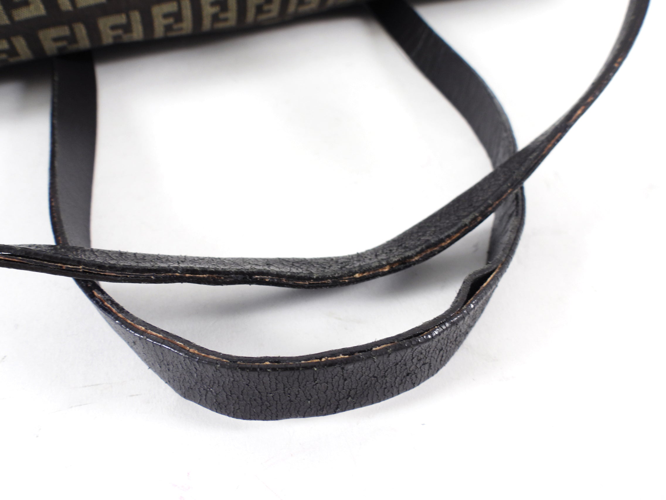 Fendi Brown Zucca Fabric East West Mama Baguette Bag