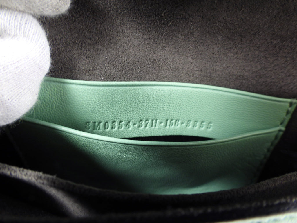 Fendi Mint Green Micro Monster Baguette Crossbody Bag