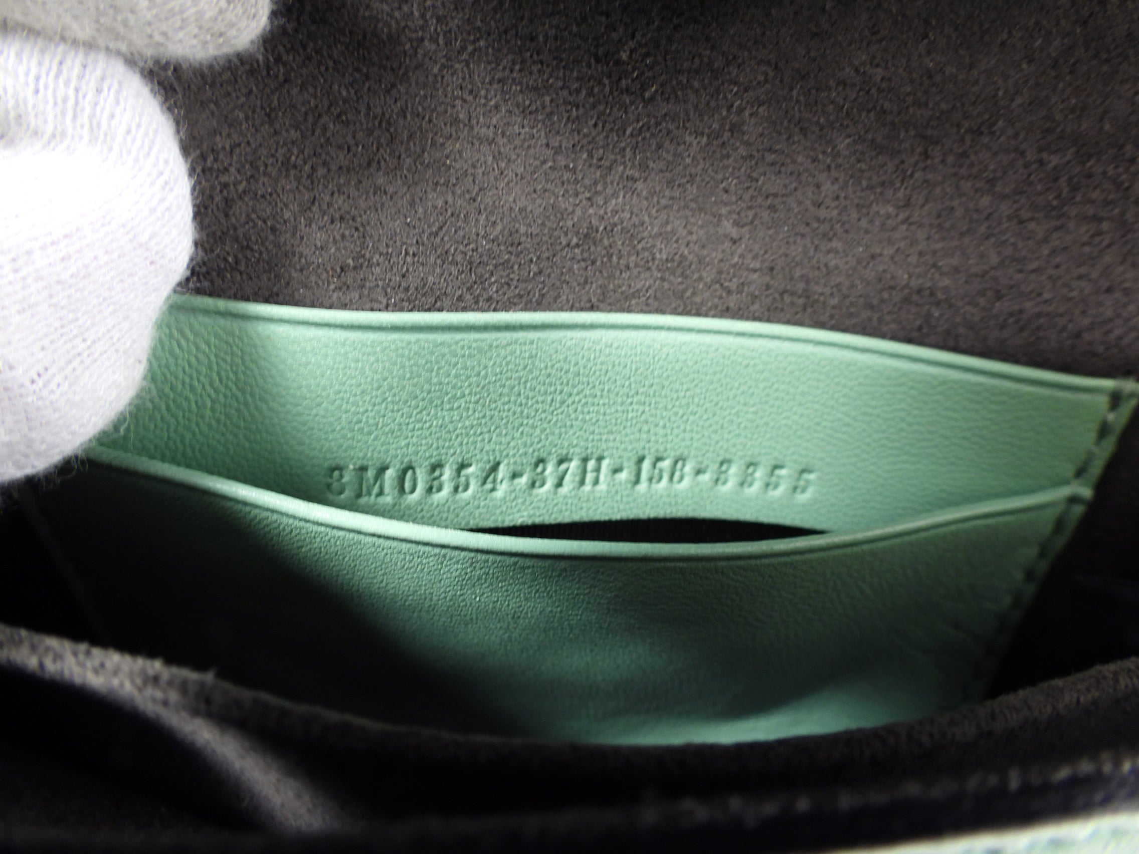 Fendi Mint Green Micro Monster Baguette Crossbody Bag